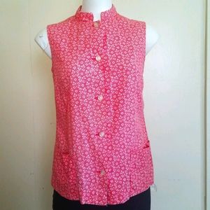 Retro 1960s70s Hawaiian Fashion Top